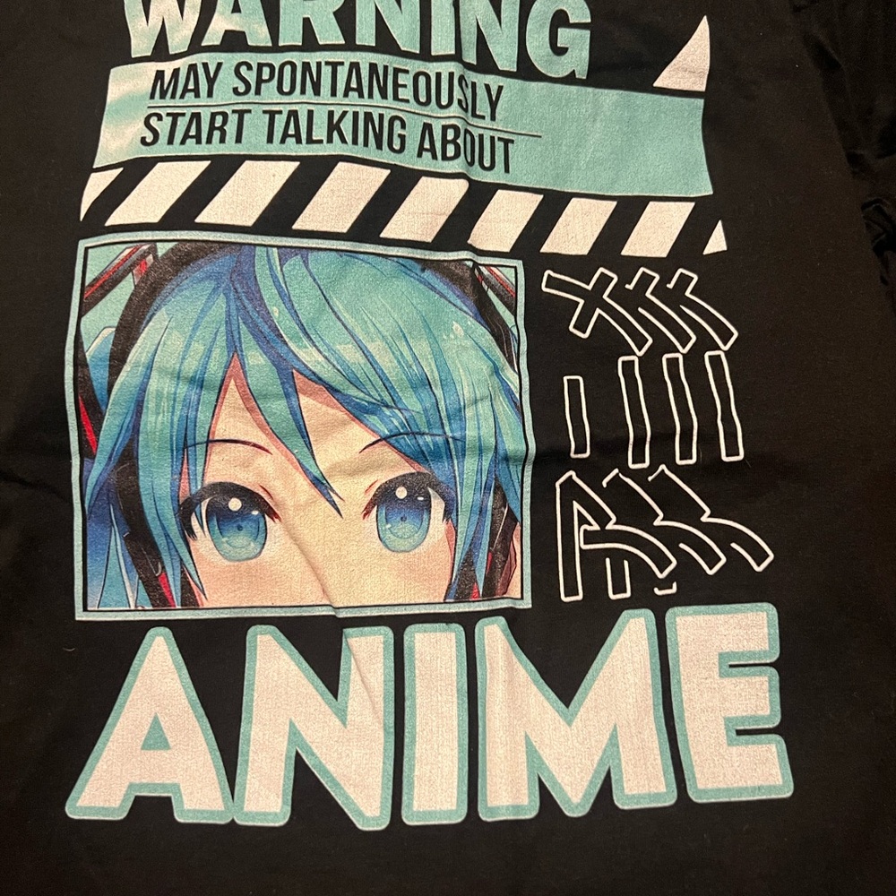 New May spontaneously start talking about anime t shirt woman teen size Medium